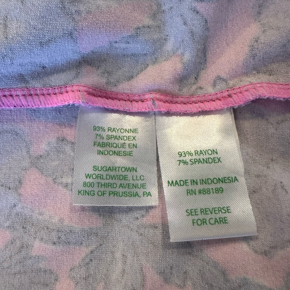 Lilly Pulitzer Pink and Blue Floral V-Neck Dress - Picture 13 of 13